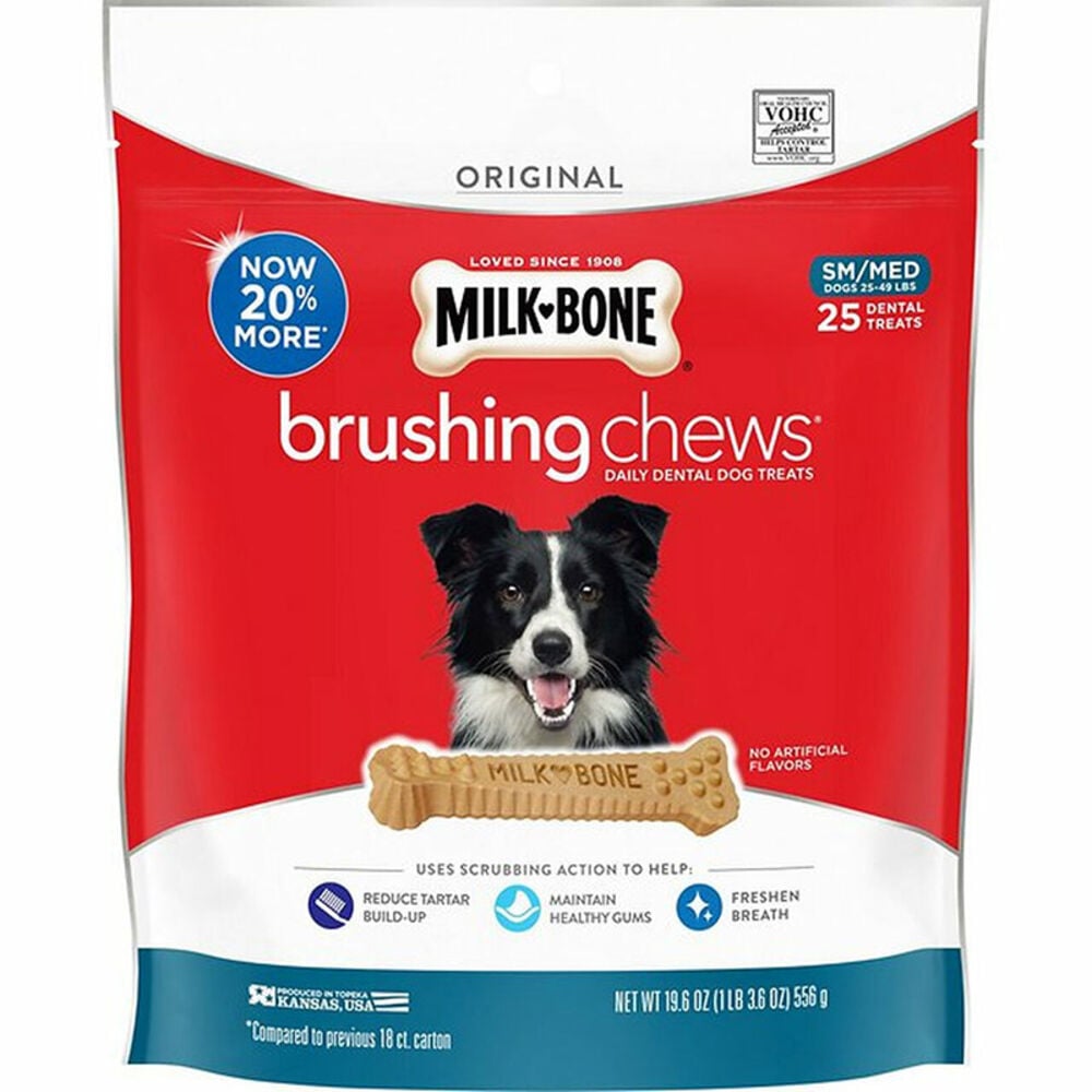 image of Small-Medium Brushing Chews Daily Dental Treats 19.6 oz