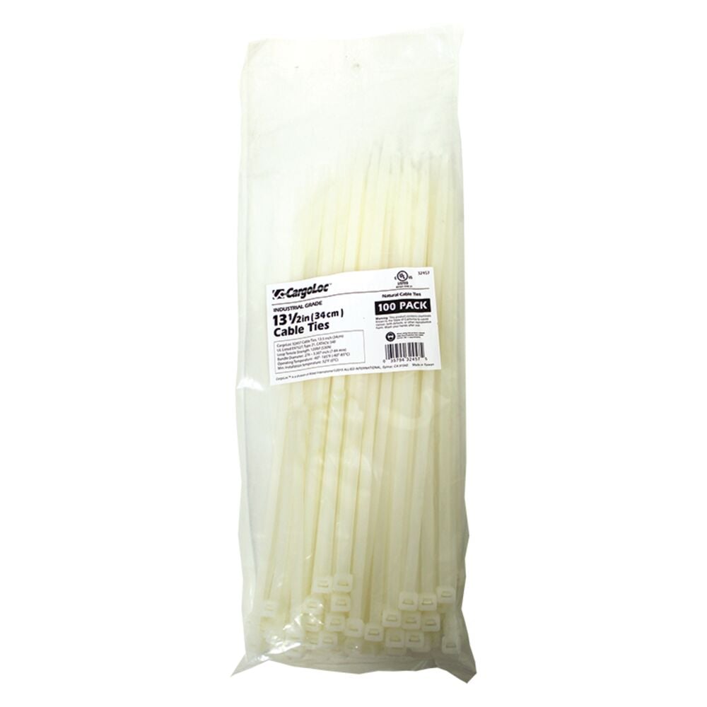 image of Cable Ties 120lb 13.5in Natural Nylon