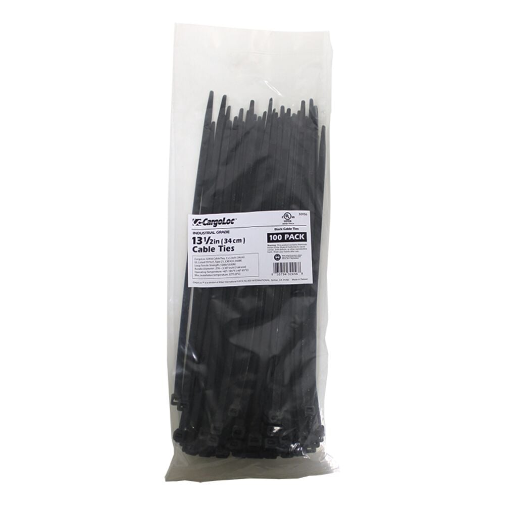 image of Cable Ties 120lb 13.5in UV Black Stabilized Nylon