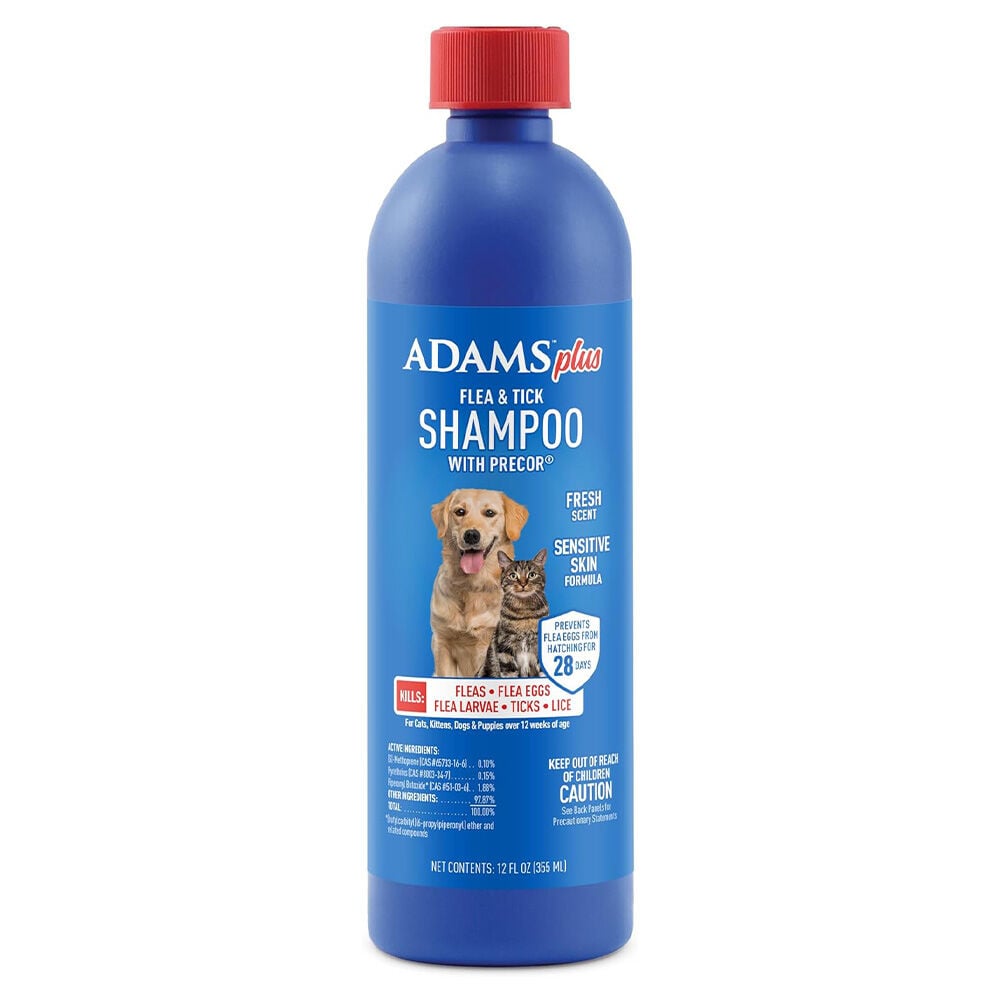 image of Flea and Tick Shampoo with Precor- Sensitive Skin Flea Treatment, 12 oz