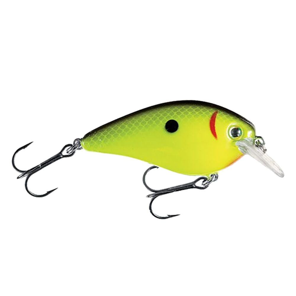 image of KVD Square Bill Silent Crankbait, 2 1/2 in, 7/16 oz, Black Back Chartreuse