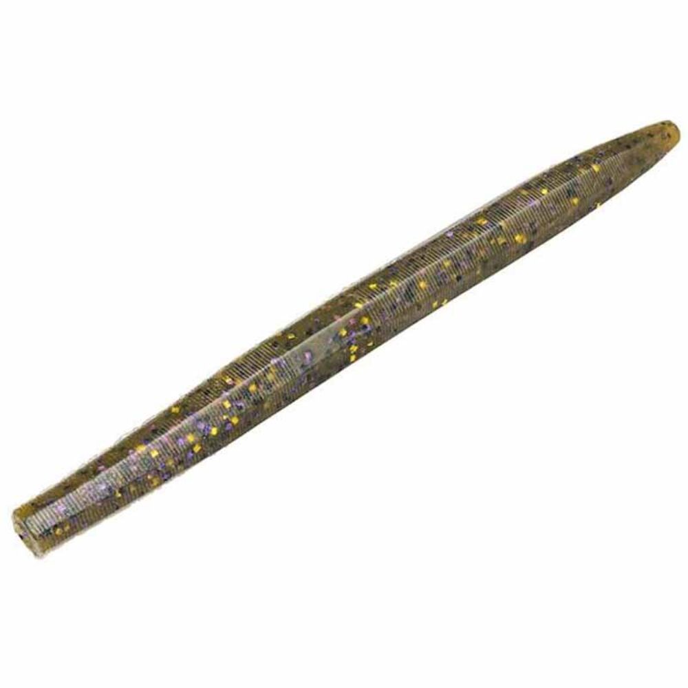 image of KVD Perfect Plastics 5 in Ocho Lure, Green Pumpking/Puple/Gold