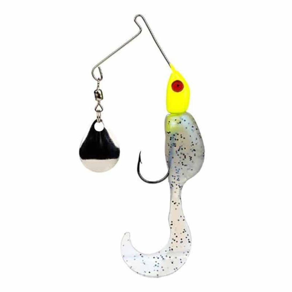 image of 1/8 oz Mr. Crappie Spin Baby Spinner Bait Lure, Glimmer Blue