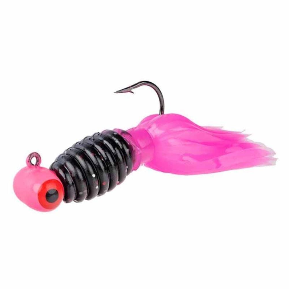 image of 1/8 oz Mr. Crappie Sausage Head with Crappie Thunder Lure, Pink Tuxedo