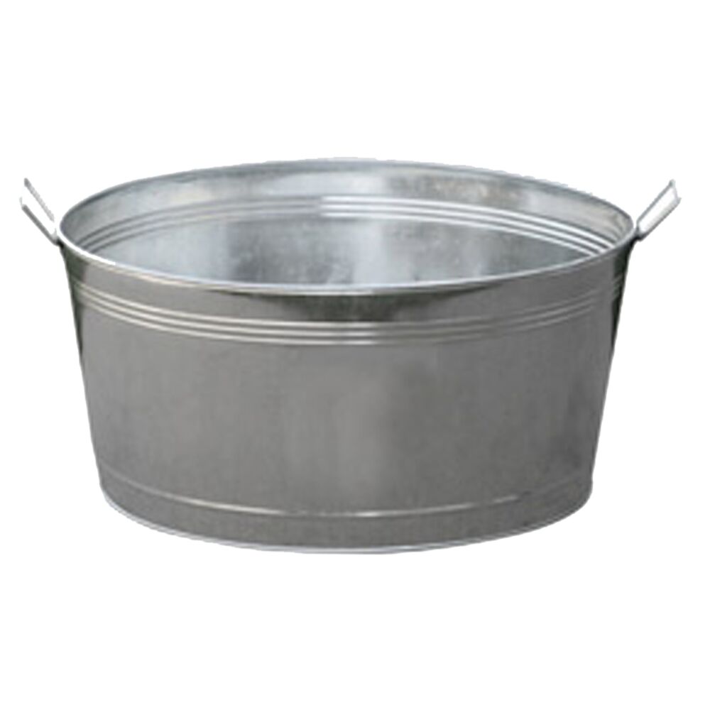 image of Galvanized Tub, Round, 16.75 gallon