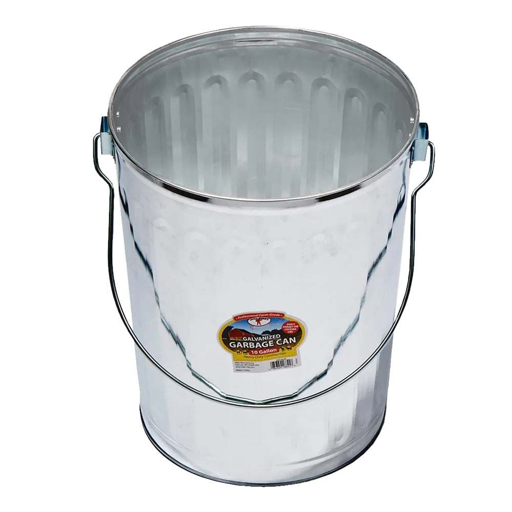 image of Galvanized Garbage Can, 10 Gallon