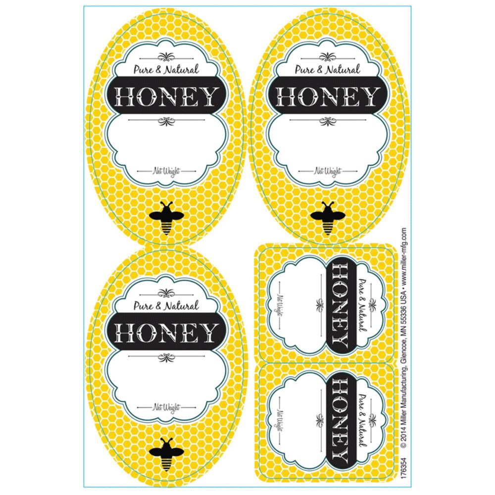 image of Honey Jar Labels, 40 pk
