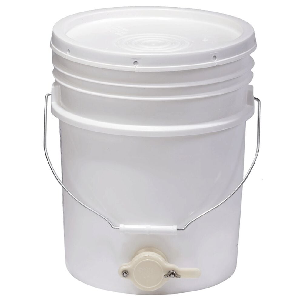 image of Honey Gathering Plastic Bucket- White, 5 gal