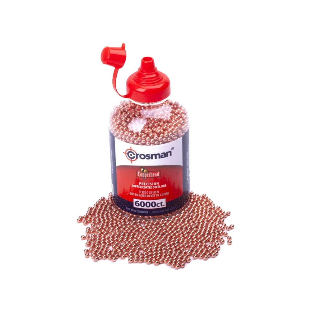 image of Copperhead Premium Copper-Coated Steel BBs, Resealable Easy-Pour Spout, 6000 count