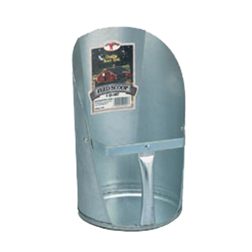 image of Little Giant Feed Scoop, Galvanized, 4 qt
