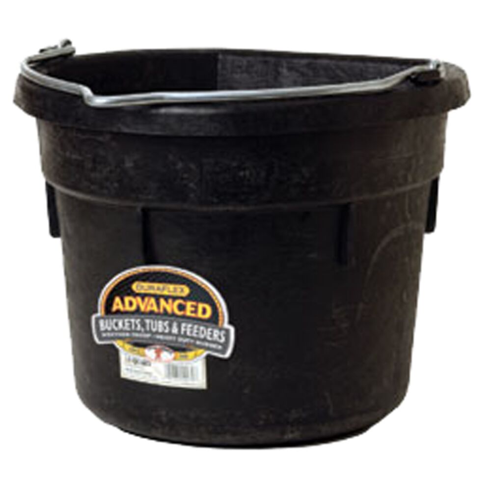 image of Little Giant Bucket, Flat Back, Rubber, 18 qt