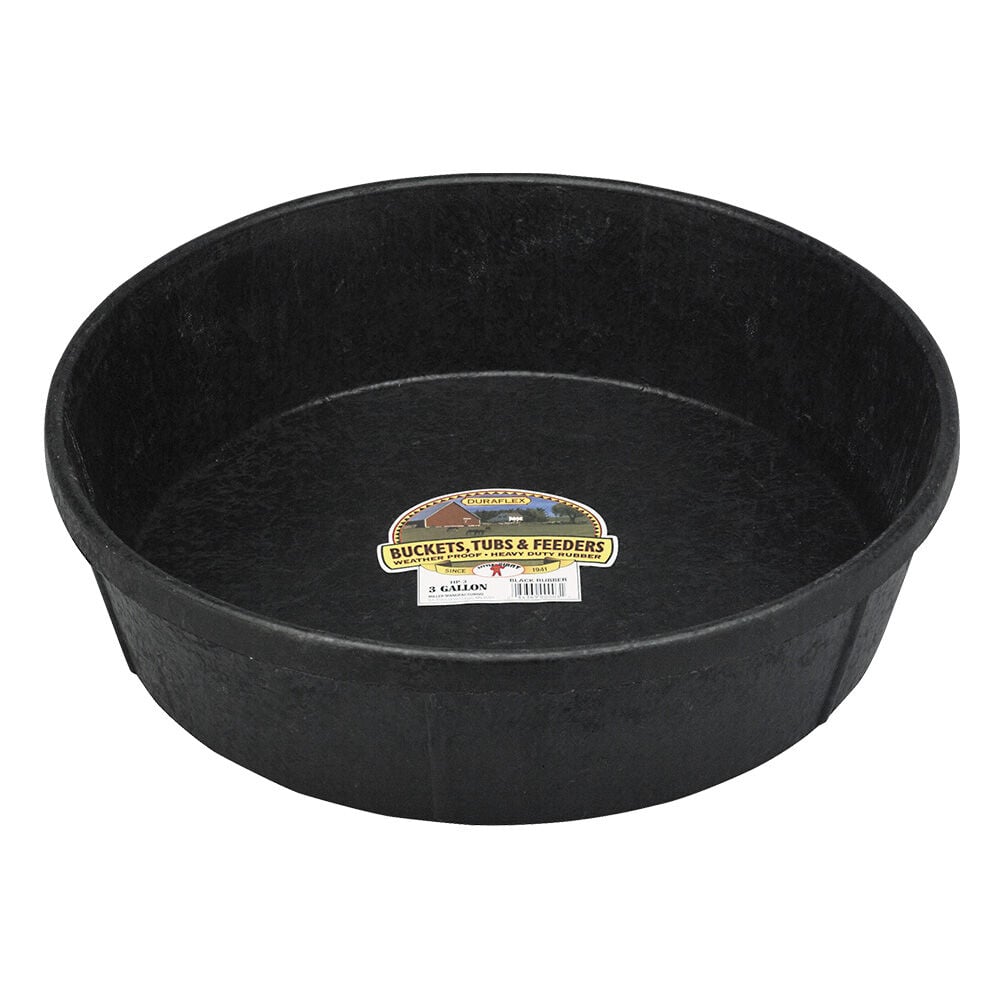 image of 3 gal Rubber Feed Pan