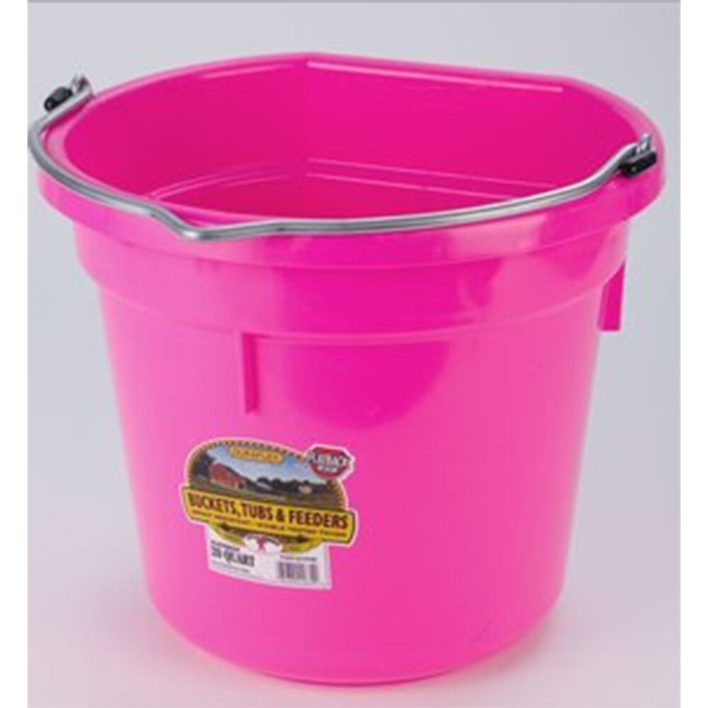 image of Little Giant Bucket, Flat Back, Poly, Pink, 20 qt