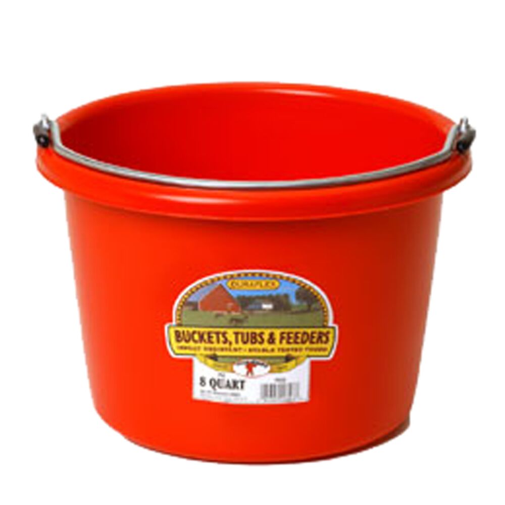 image of Little Giant Bucket, Poly, Red, 8 qt