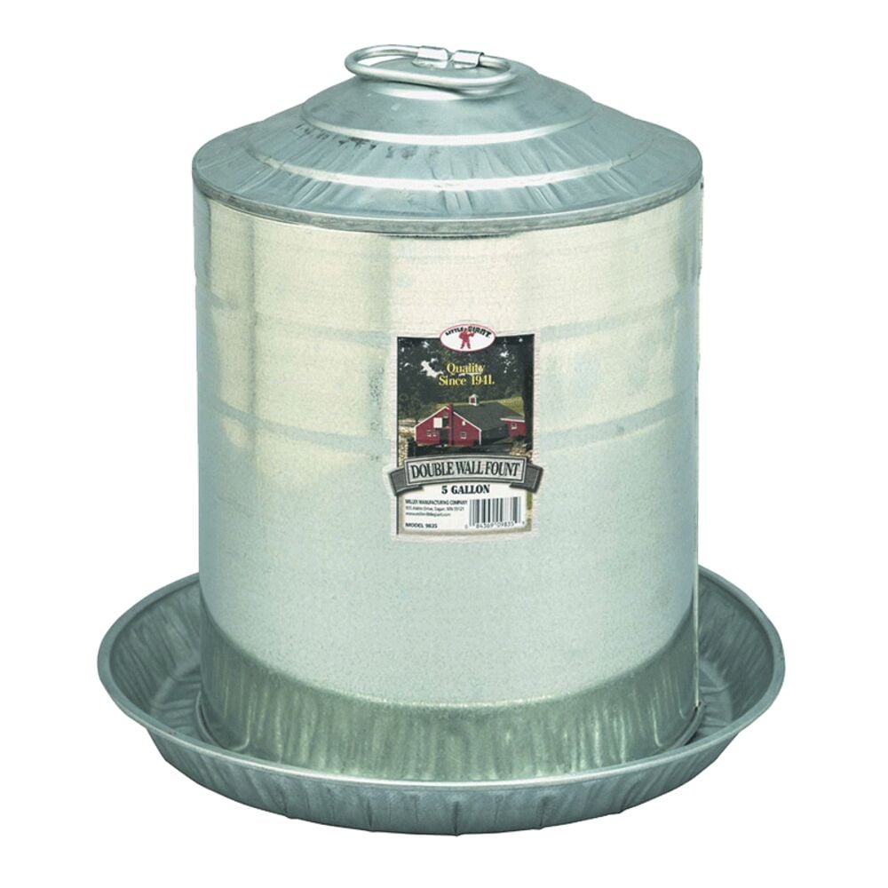 image of Automatic Poultry Waterer- Galvanized, 2 gal