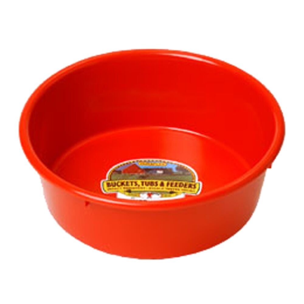 image of Little Giant Red Feed Pan, 5 qt