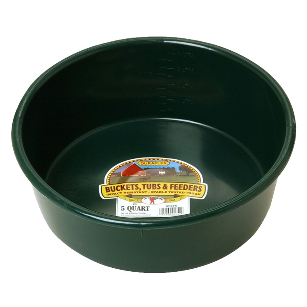 image of Little Giant Feed Pan, Green, 5 qt