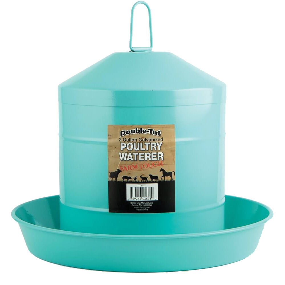 image of Galvanized Poultry Waterer, 2 gal