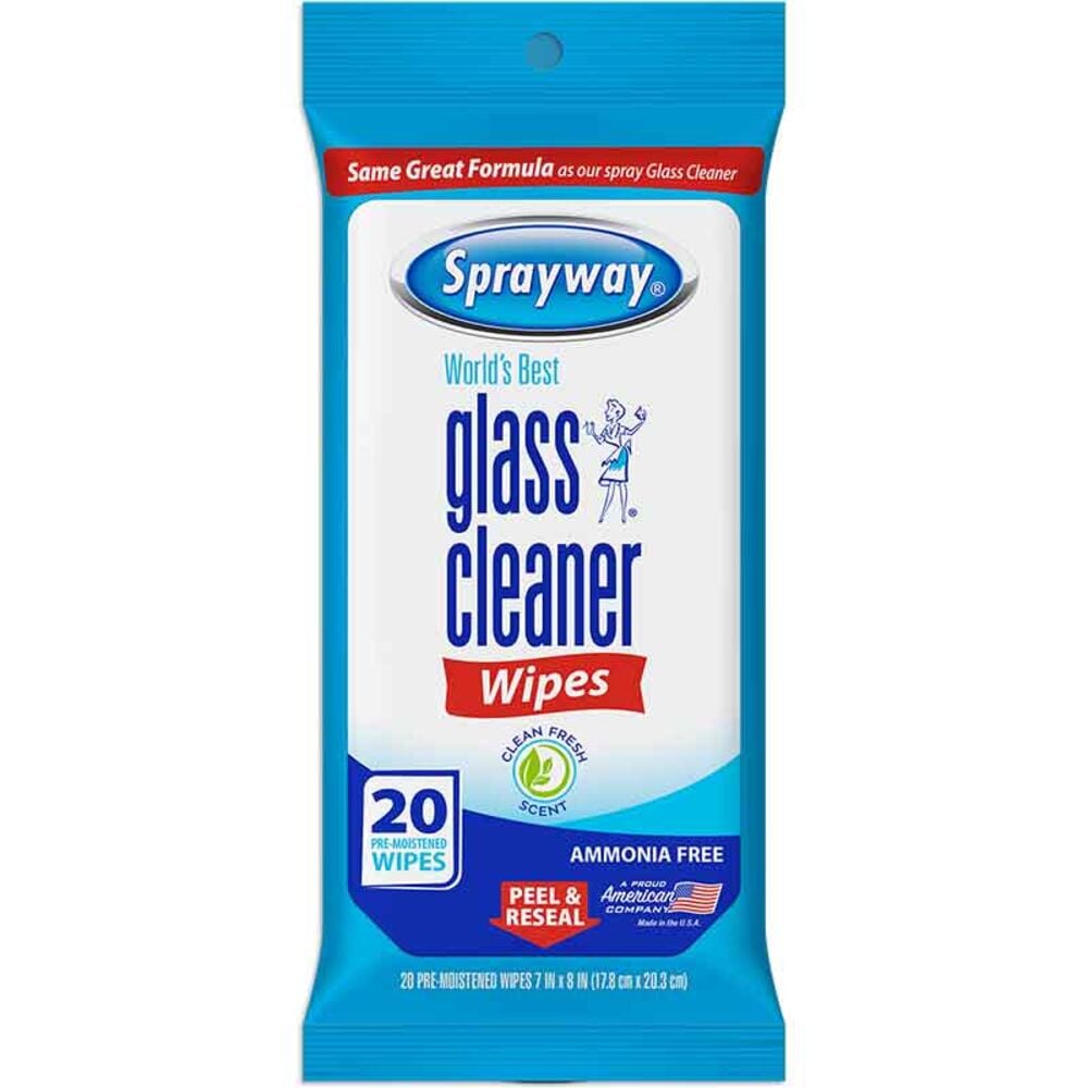 image of Glass Cleaner Wipes, 20 count