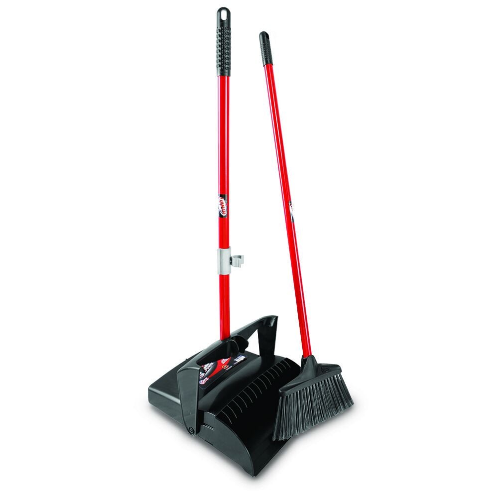 image of Open-Lid Lobby Dust Pan with Lobby Broom
