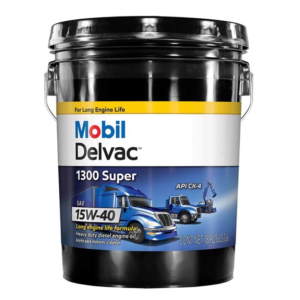 image of 1300 Super 15W-40 Heavy Duty Synthetic Blend Diesel Engine Oil, 5 gallons