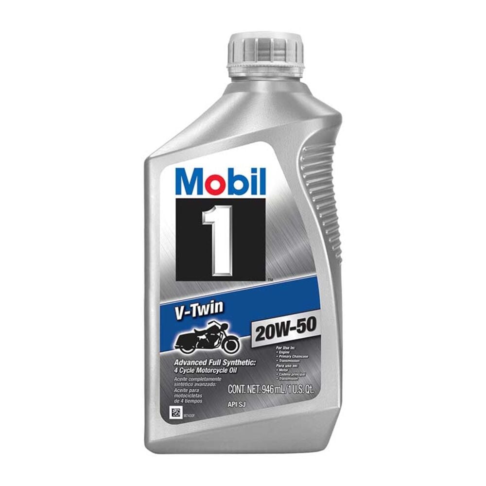 image of 20W-50 V-Twin Advanced Full Synthetic 4 Cycle Motorcycle Oil, 1 Qt