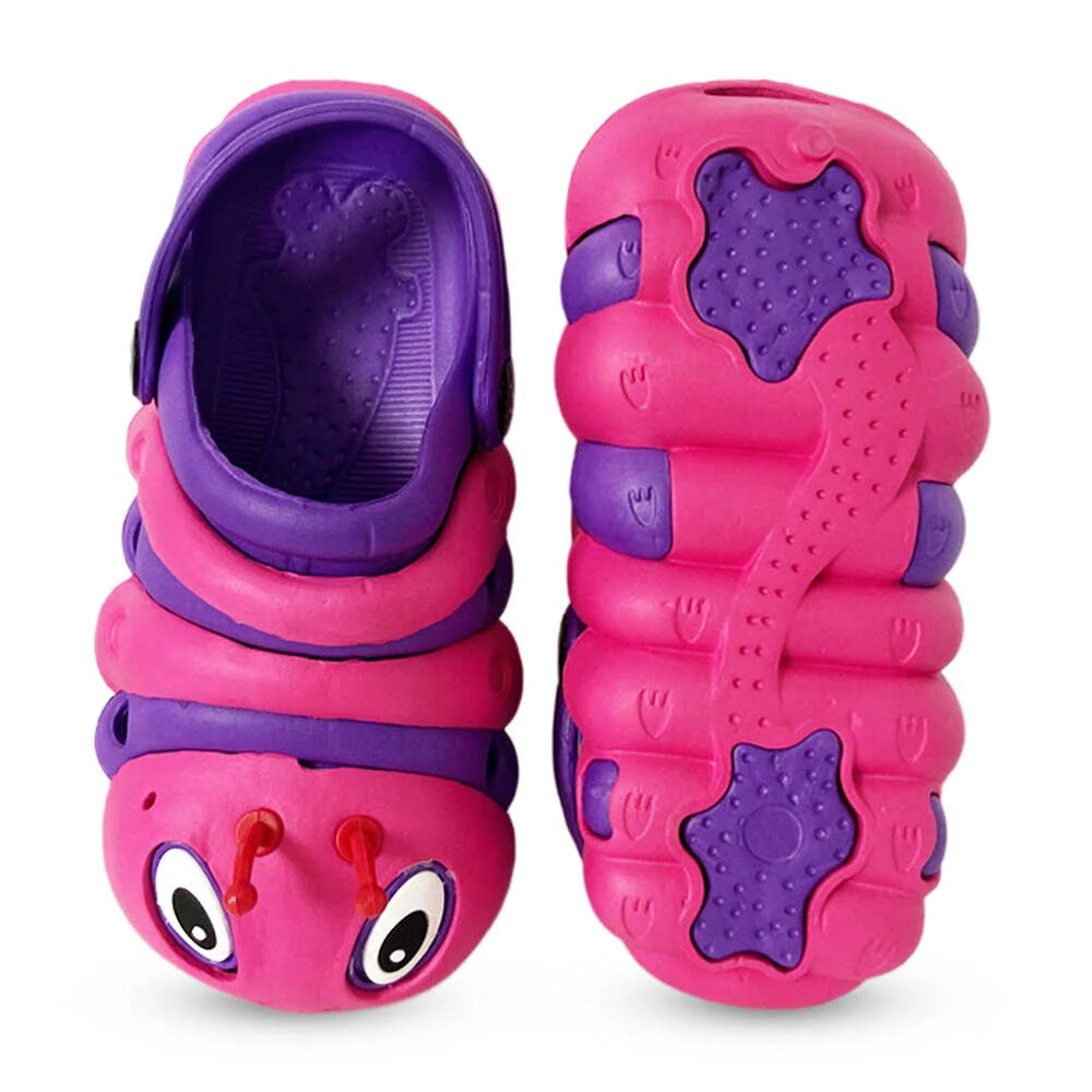 image of Girls' 7-12 Purple/Pink Bug Clogs