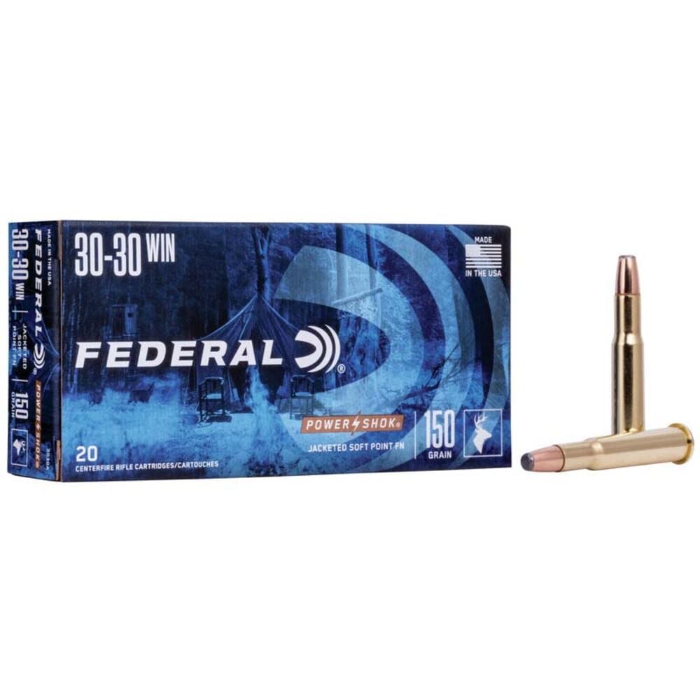 image of Power Shok .30-30 Win 150 Grain JSP Rifle Ammunition, 20 rds