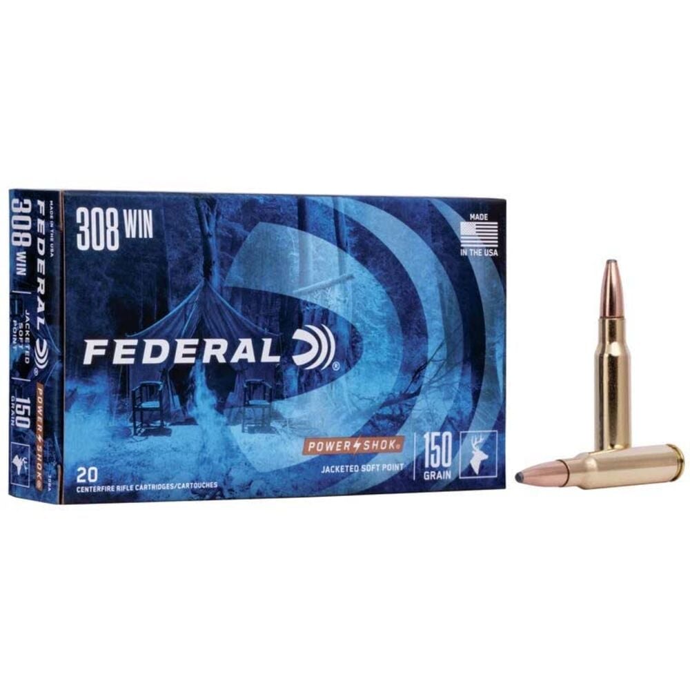 image of Power-Shok Rifle .308 Win 150 Grain Rifle Ammunition, 20 rds