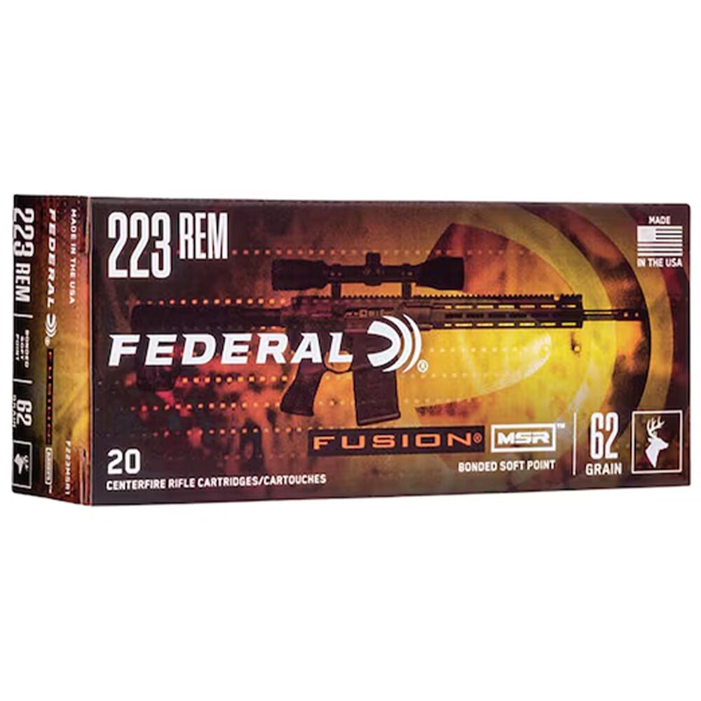 image of Fusion MSR 223 Remington 62 Grain Rifle Ammunition, 20 rds