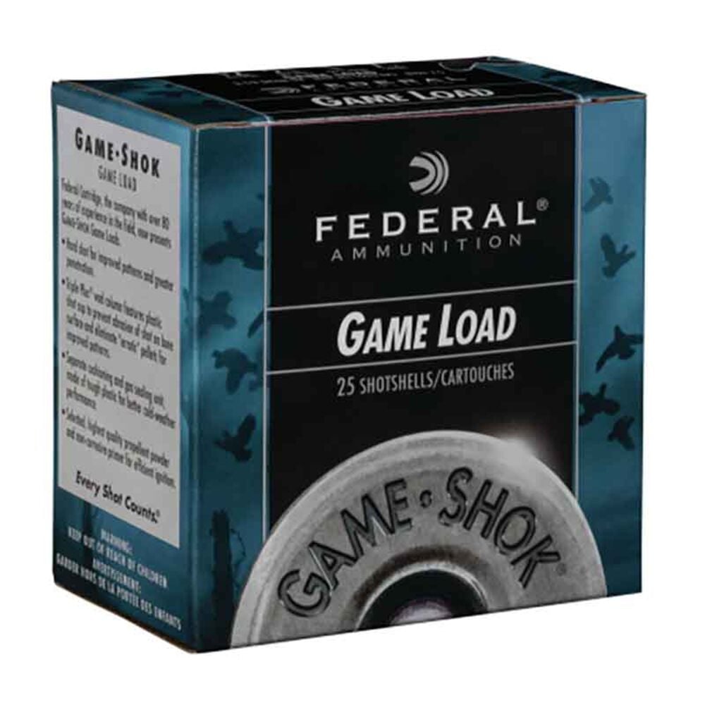 image of Game Shok Upland 12 Gauge 7.5 Shot  Shotgun Ammunition, 25 rds