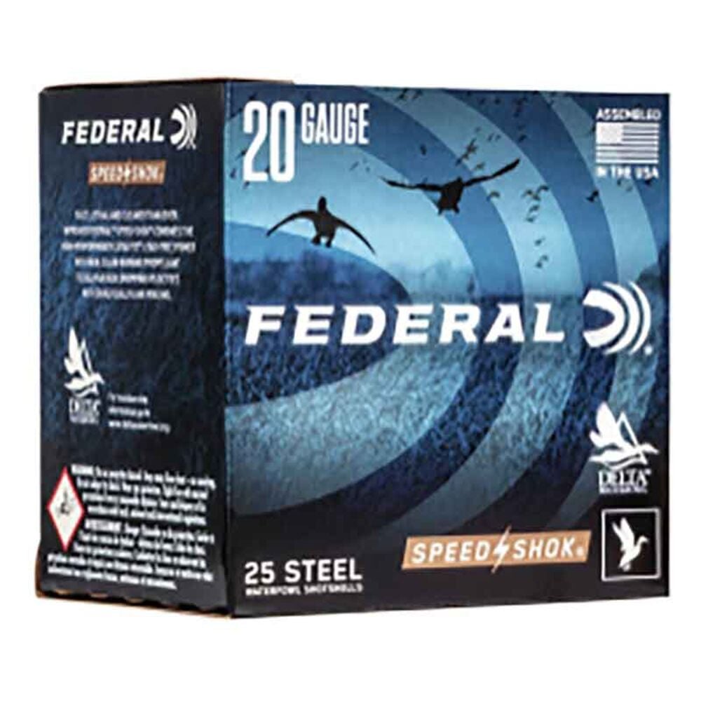 image of Speed Shok 20 Gauge 4 Shot Shotgun Ammunition, 25 rds