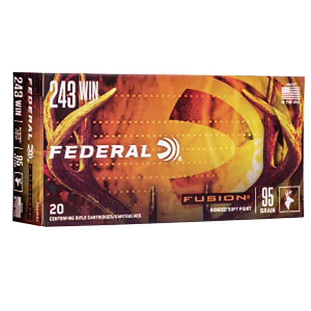 image of Fusion Rifle 243 Win 95 Grain FSP Rifle Ammunition, 20 rds