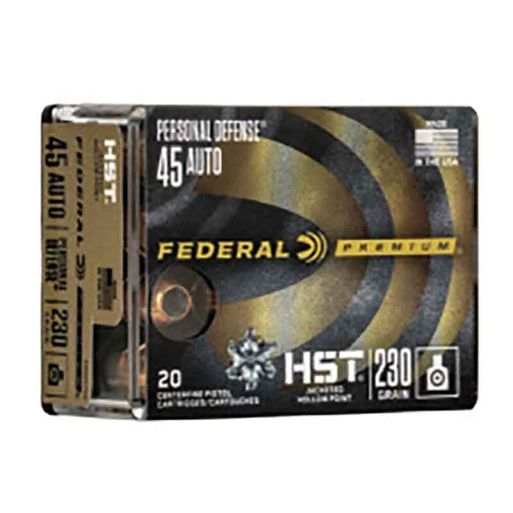 image of Personal Defense HST 45 Auto 230 Grain JHP Handgun Ammunition, 20 rounds