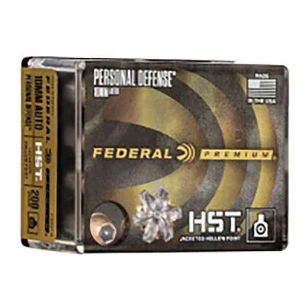 image of Personal Defense HST 10mm Auto 200 Grain JHP Handgun Ammunition, 20 rounds