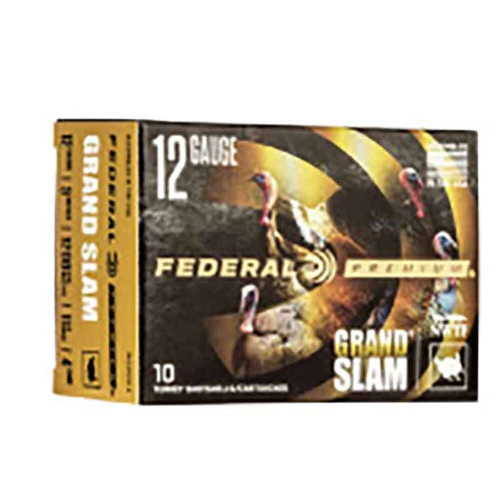 image of Grand Slam 12 Gauge 4 Shot 3-in Shotshell Shotgun Ammunition, 10 rds