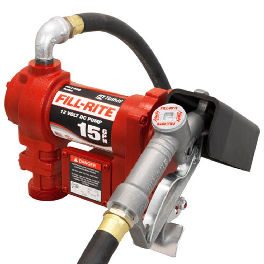 image of 12V Red Fuel Pump with 12FT Hose