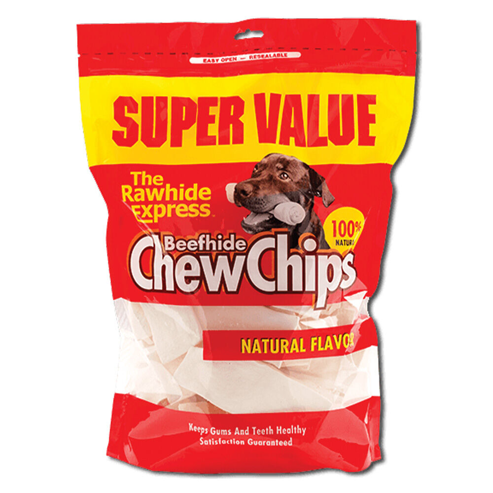 image of Natural Beefhide Chips Dog Treats, 16 oz