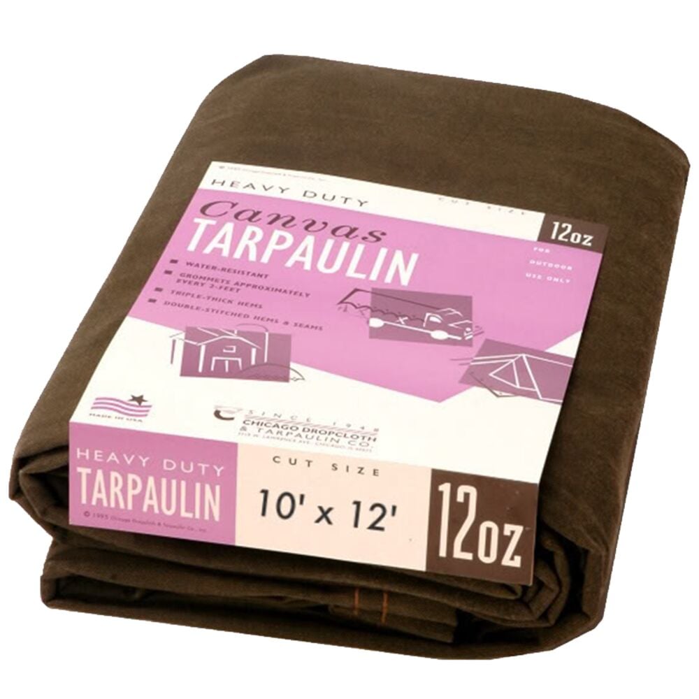 image of Canvas Tarp, 12 ft x 20 ft