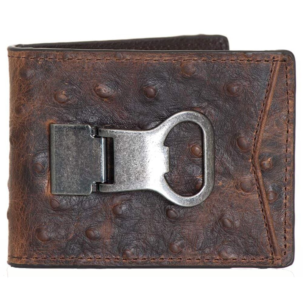 image of Double Barrel Ostrich Money Clip with Bottle Opener