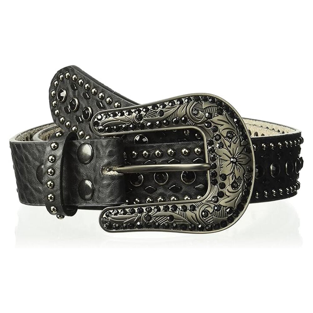 image of Women's Rhinestone Floral Bling Belt