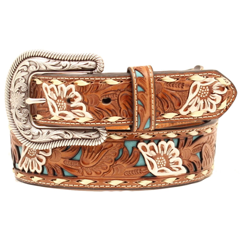 image of Women's Belt- Nocona Embossed Flower