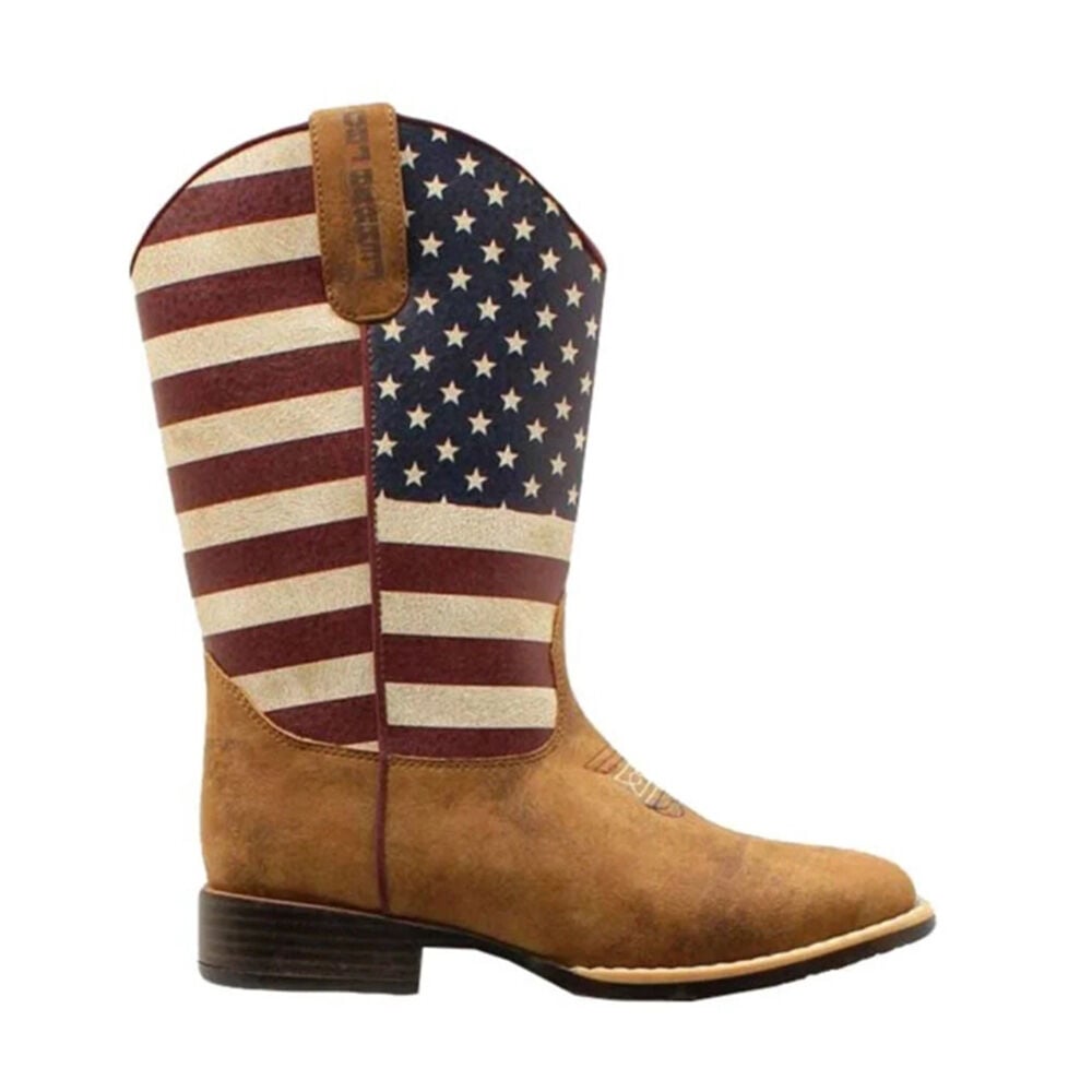 image of Kid's Double Barrel Jacob American Flag Boot