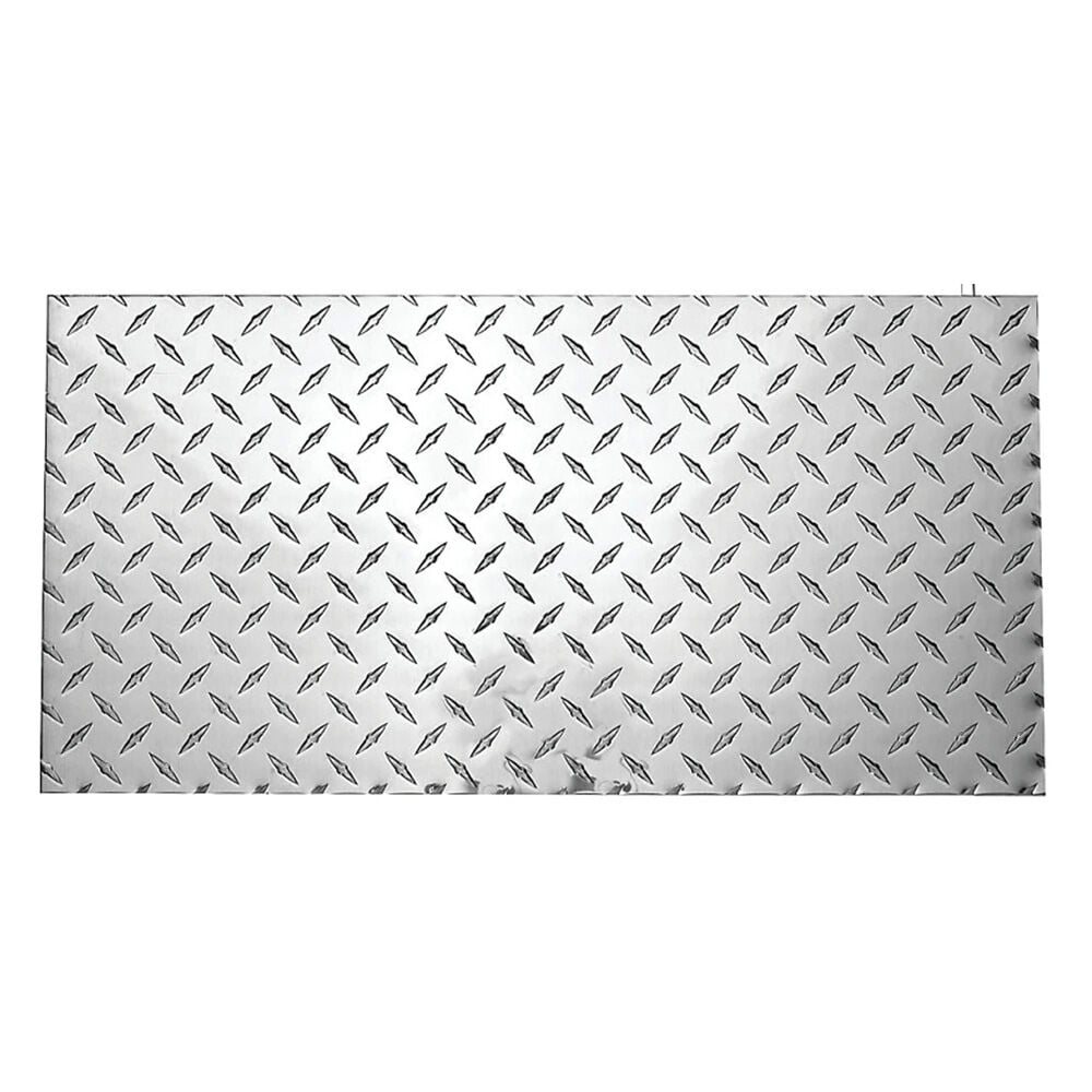 image of 24 in x 12 in Diamond Tread Polished Aluminum Plate