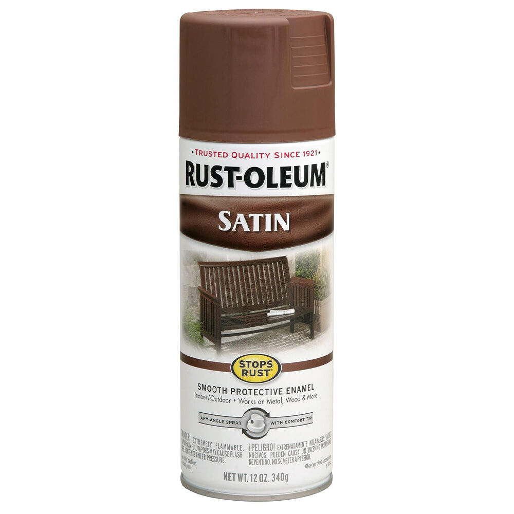 image of Satin Spray Paint, Chestnut Brown, 12 oz