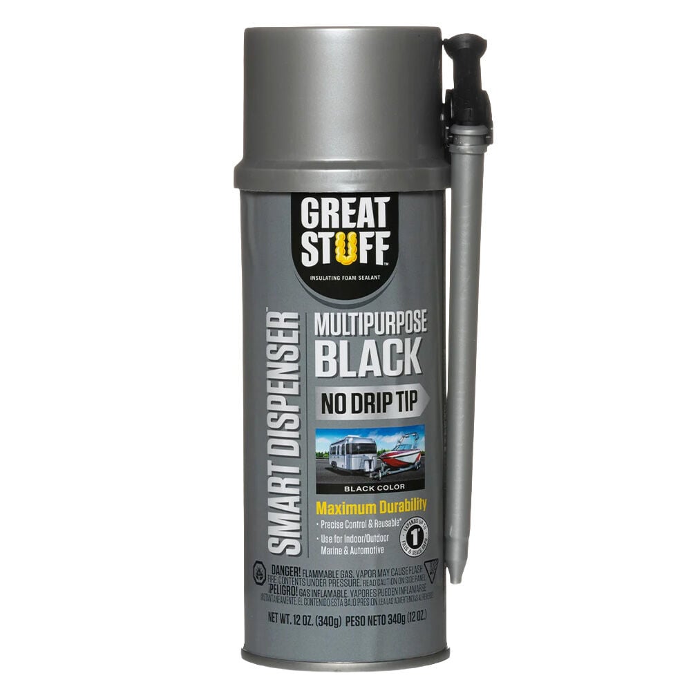 image of Multipurpose Black Insulating Foam Sealant with Smart Dispenser, 12 oz