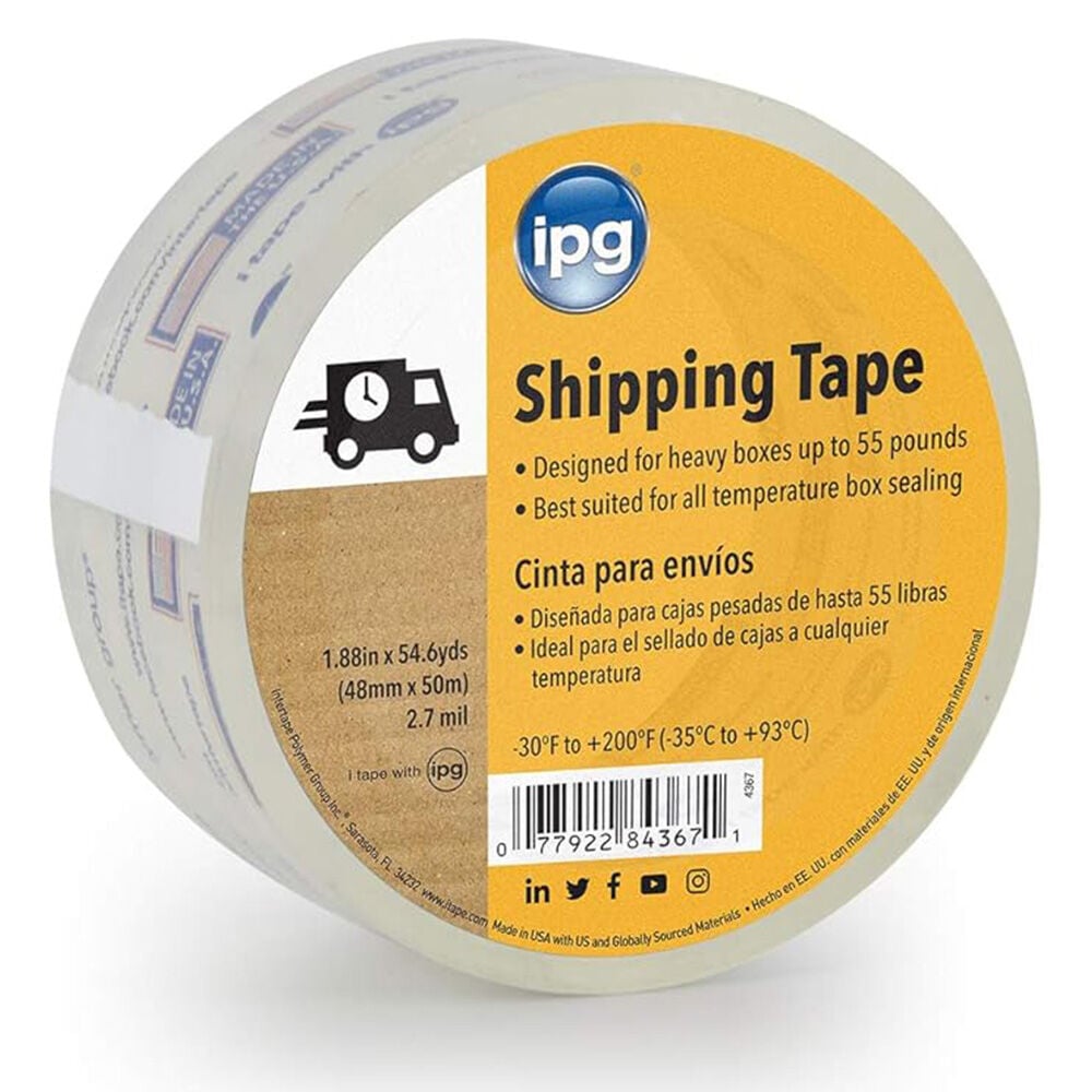image of 1.88 in x 54.6 yd Heavy-Duty Clear Shipping Tape