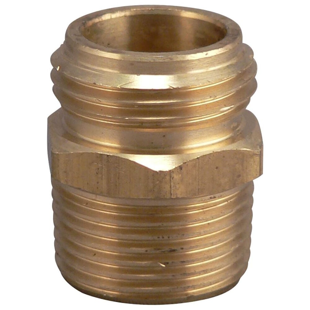 image of Garden Hose Adapter, 3/4 in x 3/4 in x 1/2 in
