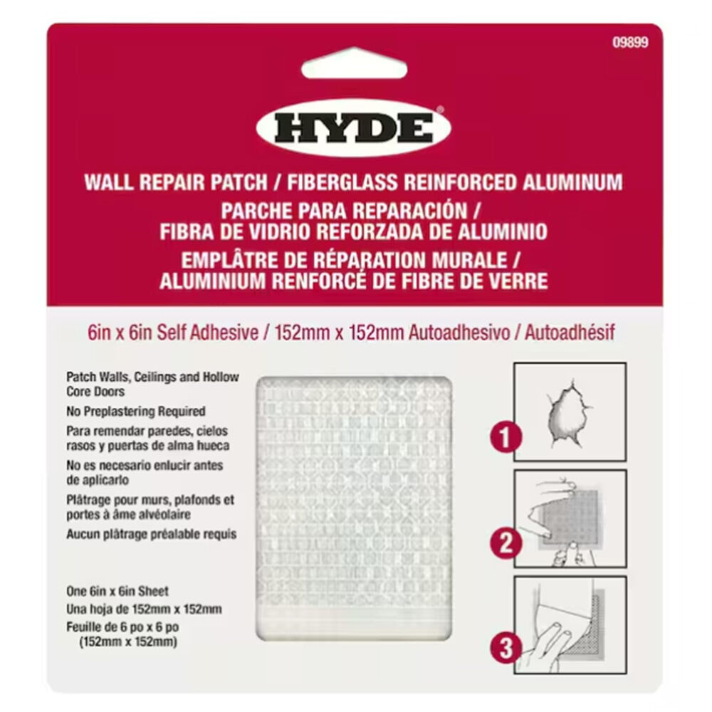 image of 6 in x 6 in Aluminum Wall Repair Patch