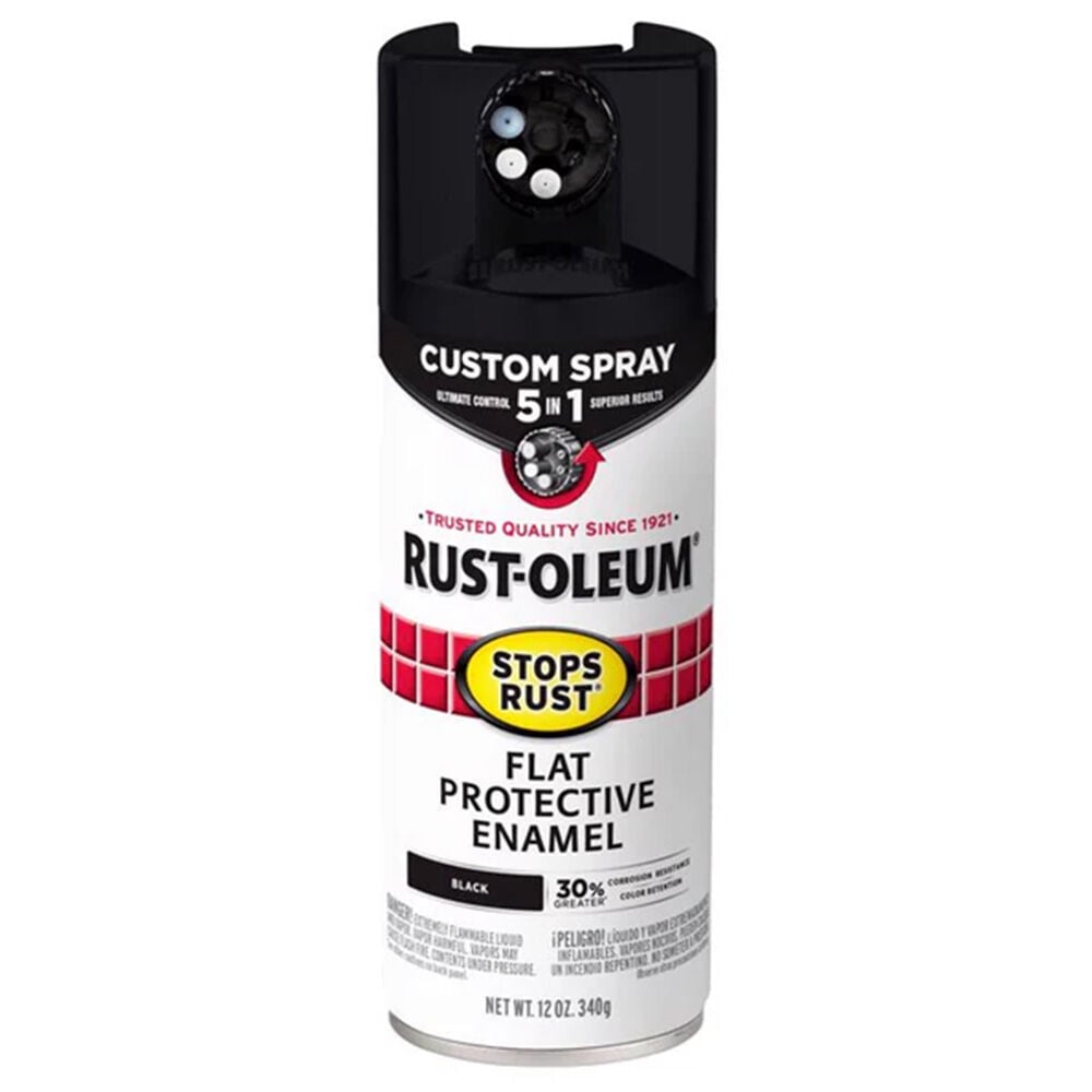 image of Stops Rust 5-In-1 Flat Protective Enamel Spray Paint, 12 oz